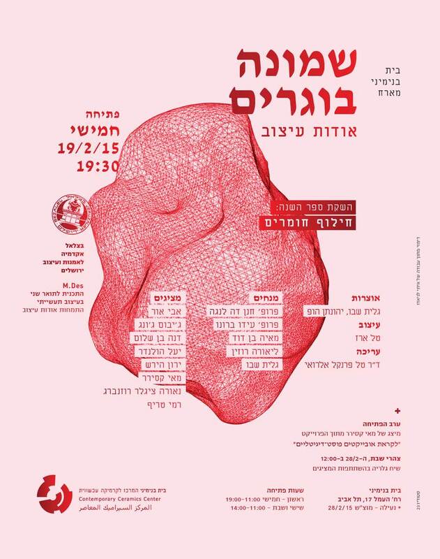 הזמנה, שמונה בוגרים אודות עיצוב, תערוכה קבוצתית, בית בנימיני, המרכז לקרמיקה עכשווית (תל אביב), 2015