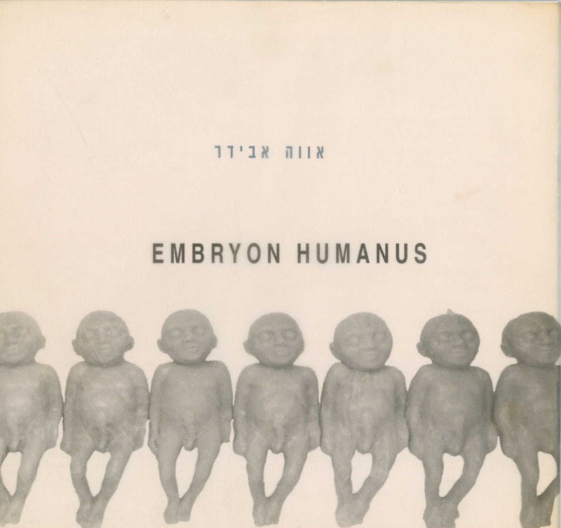 קטלוג, EMBRYON HUMANUS, אווה אבידר, תערוכת יחיד, בית אהרון כהנא (רמת גן), 1993