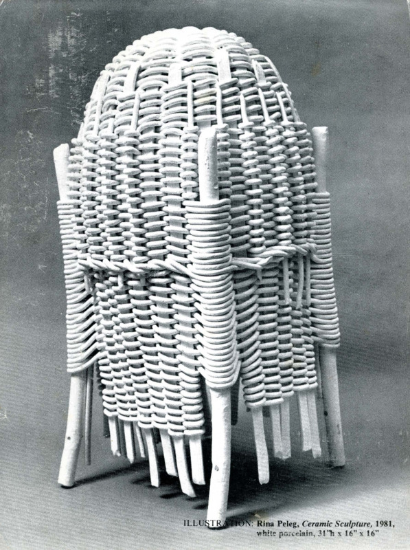 הזמנה, New Directions: Clay And Fiber, רינה פלג, תערוכת יחיד, Gray Gallery (Greenville, N.C.), 1982