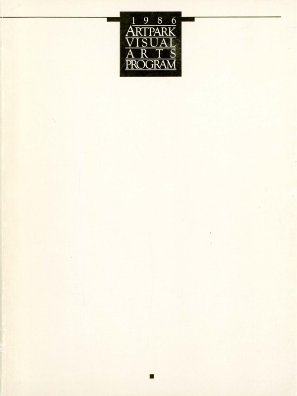 Artpark Visual Arts Program - 1986, רינה פלג, תערוכת יחיד, Artpark (Lewiston, New York), 1986
