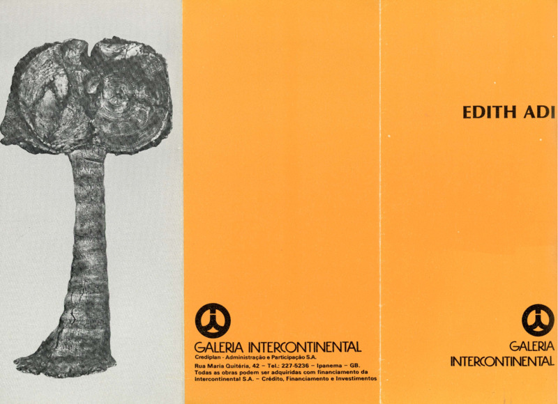 קטלוג, Edith Adi (1974), עידית עדי, תערוכת יחיד, Galeria Intercontinental (Rio de Janeiro), 1974