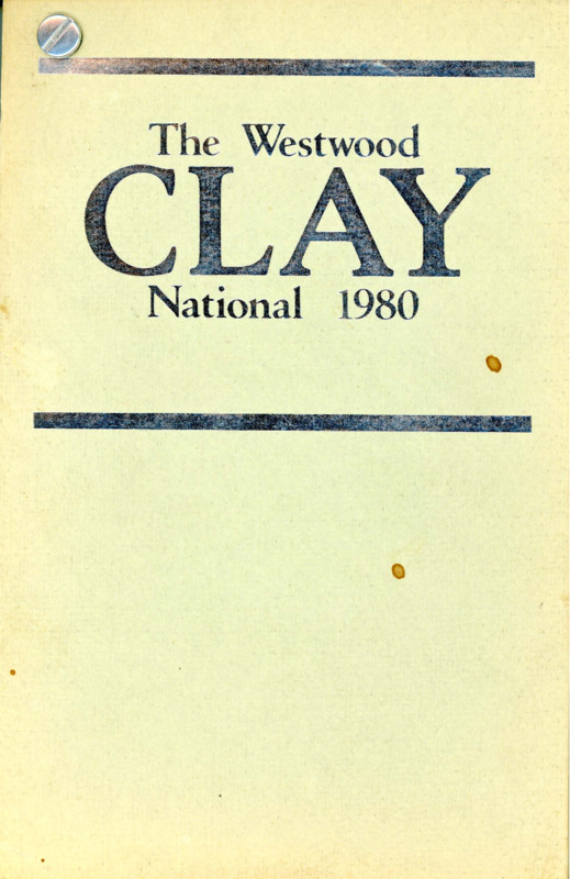 קטלוג, Westwood Clay National 1980, רינה פלג, תערוכת יחיד, Downey Museum of Art (California), 1980